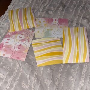 Colorful Striped and Smiley Face Junk Journaling Scraps